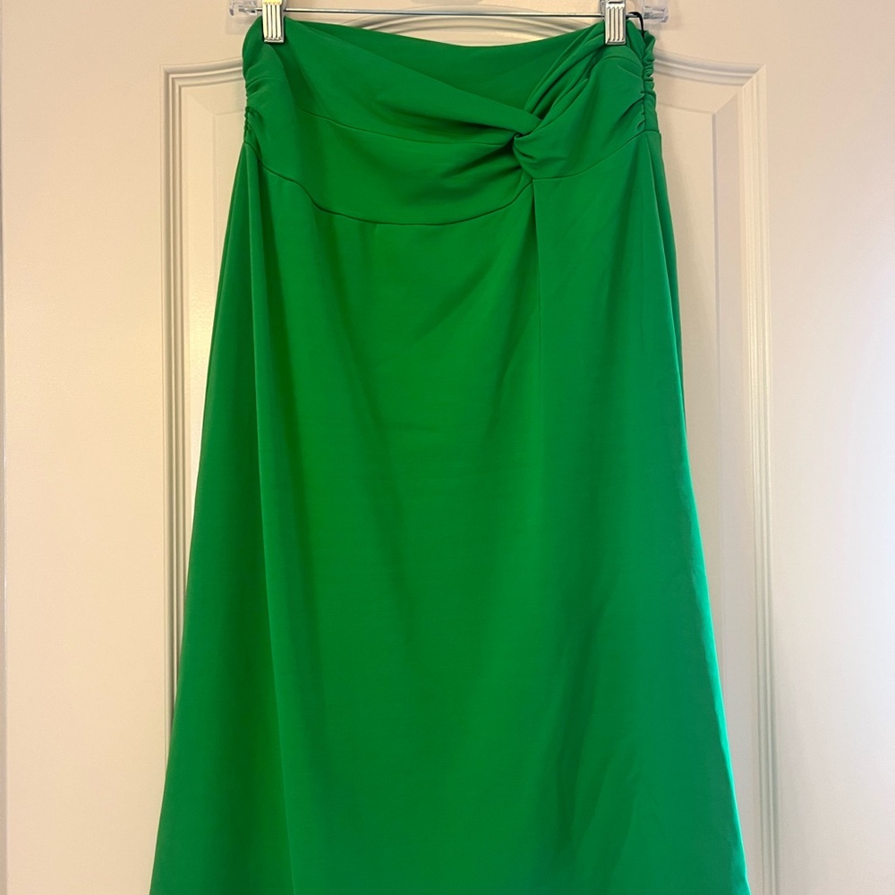 Lafayette 148 New York Vibrant Green A-Line Skirt
